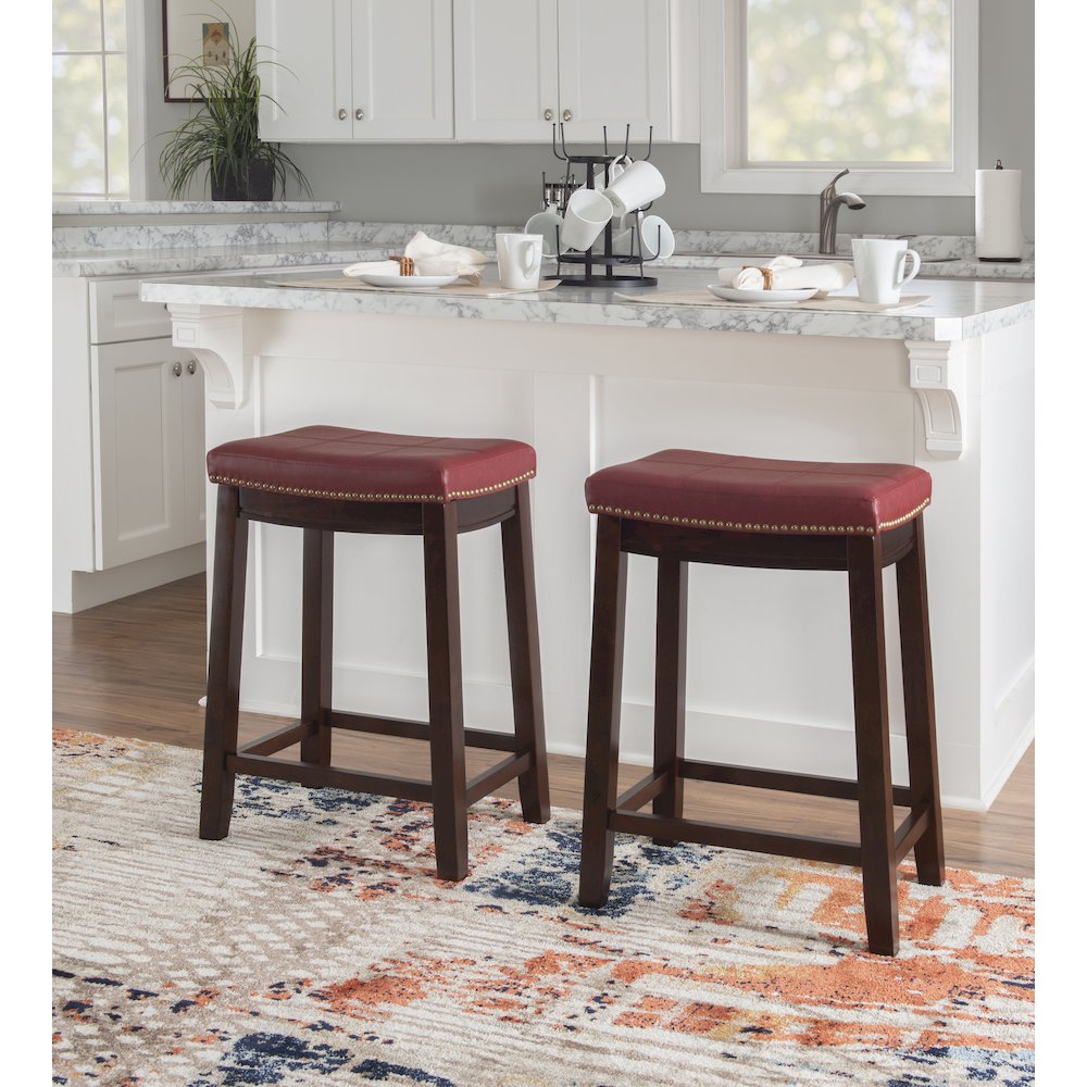 Claridge Red Counter Stool. Picture 3