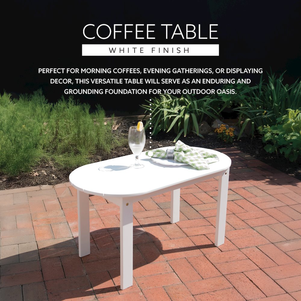 Adirondack White Coffee Table. Picture 10