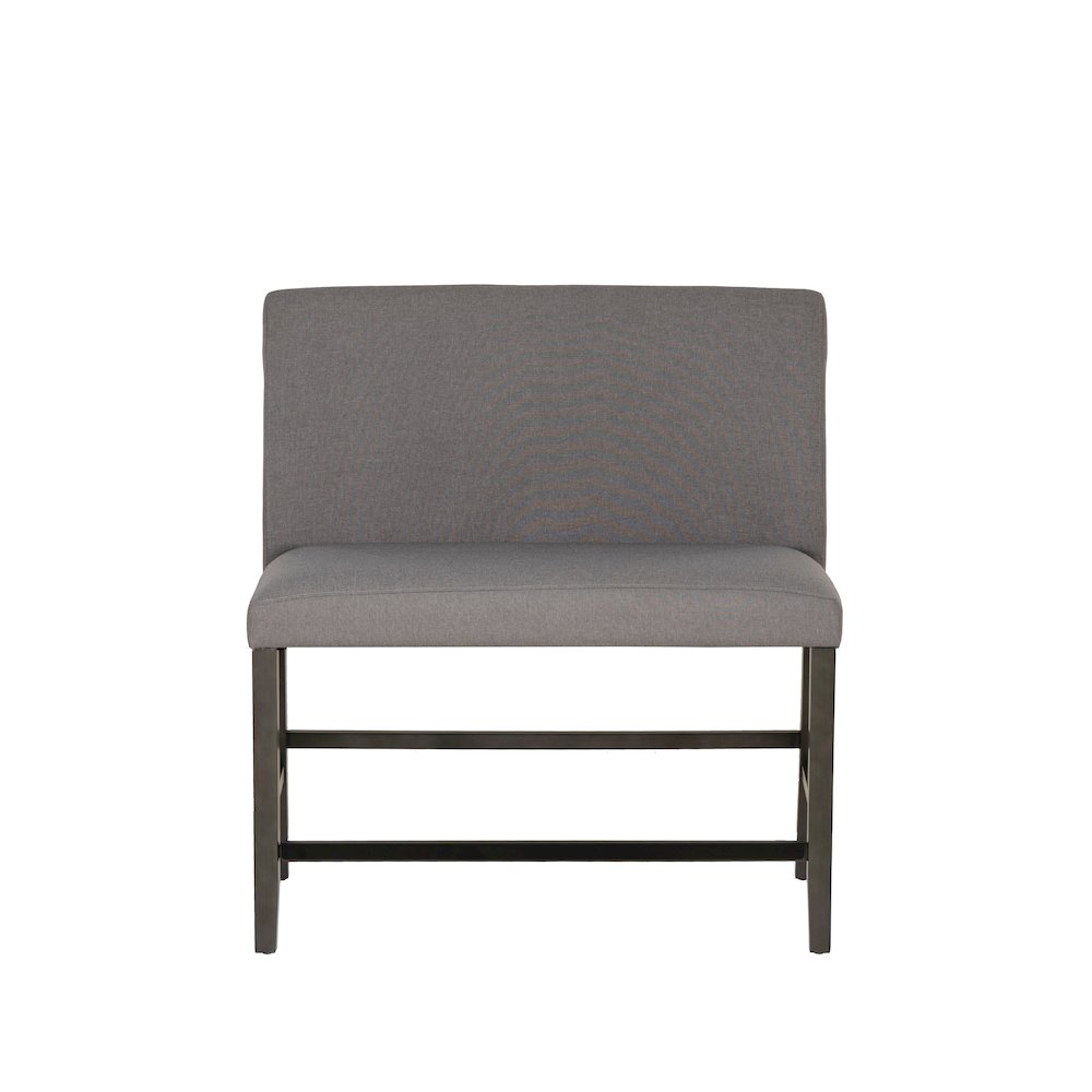 Spiva Counter Bench with Back Grey. Picture 3