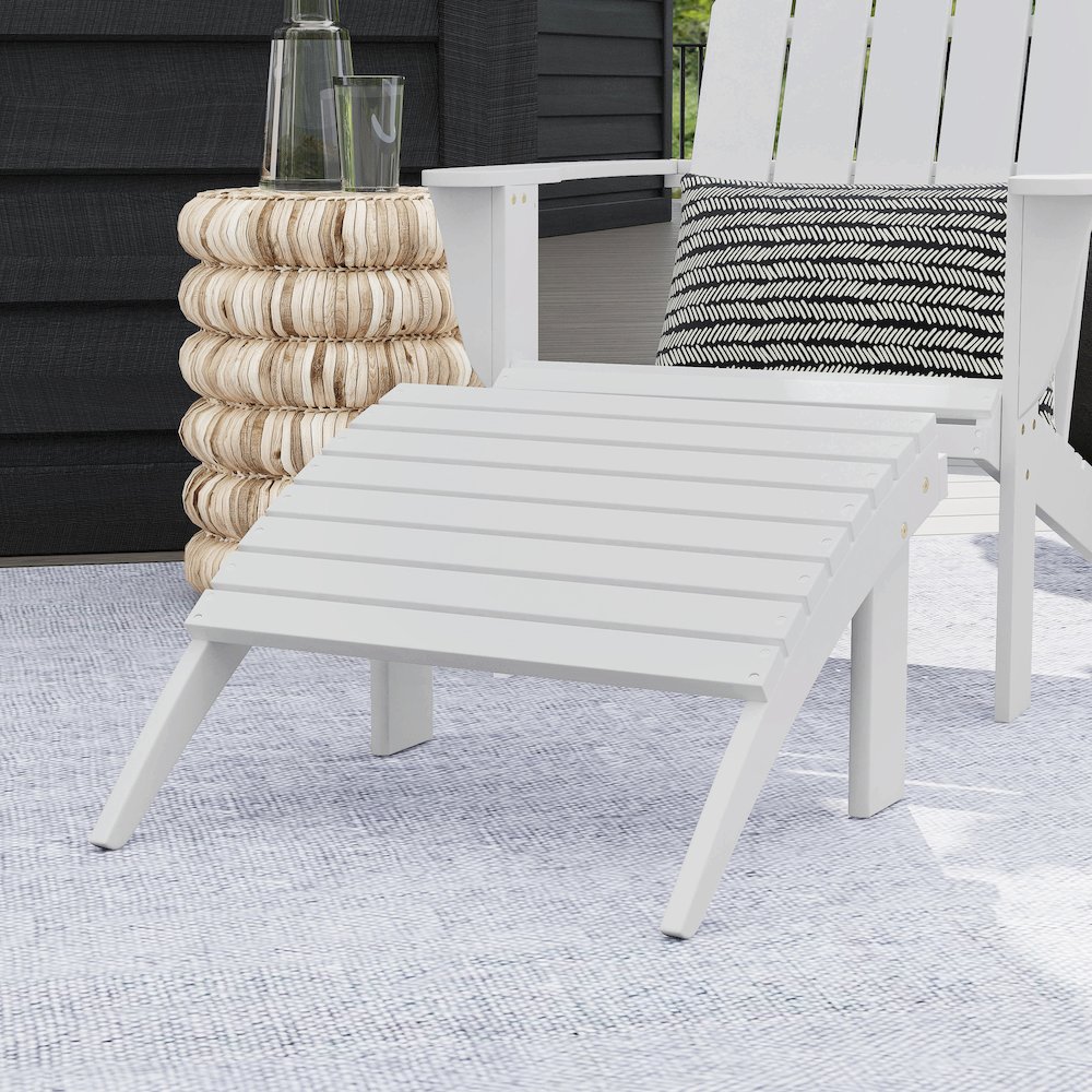 White Adirondack Ottoman. Picture 2