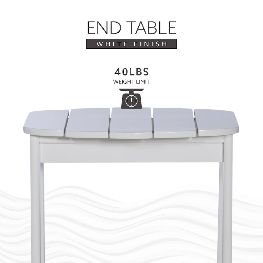 White Adirondack End Table. Picture 14