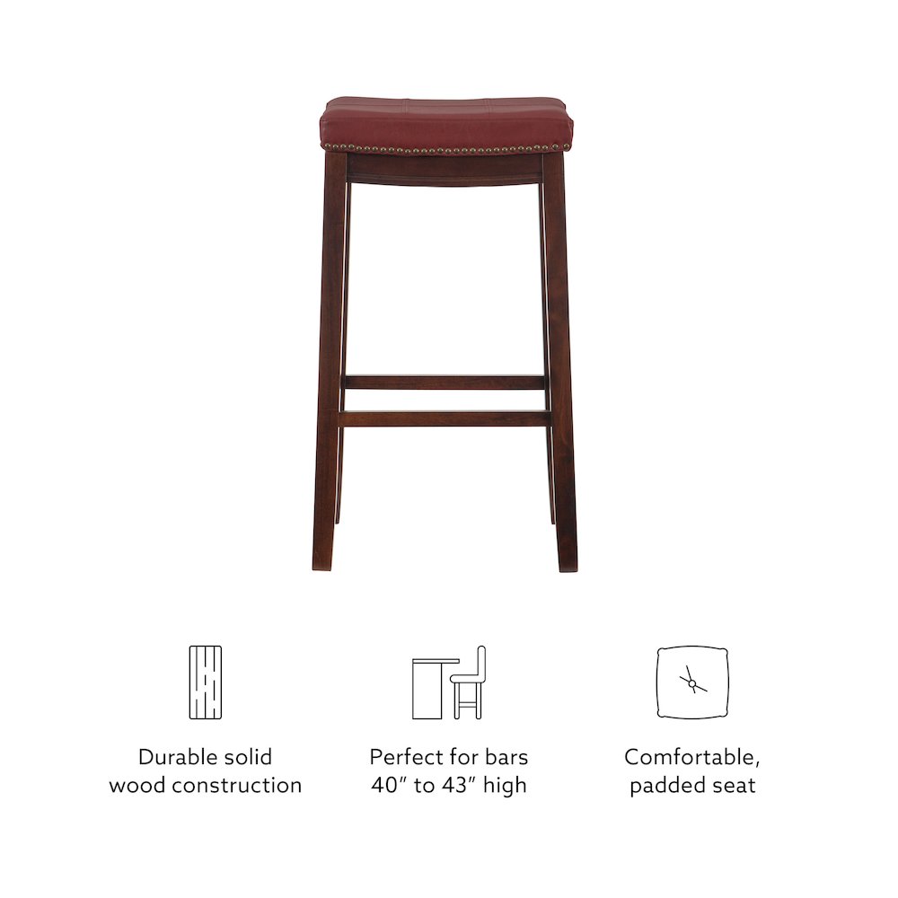 Claridge Red Barstool. Picture 13