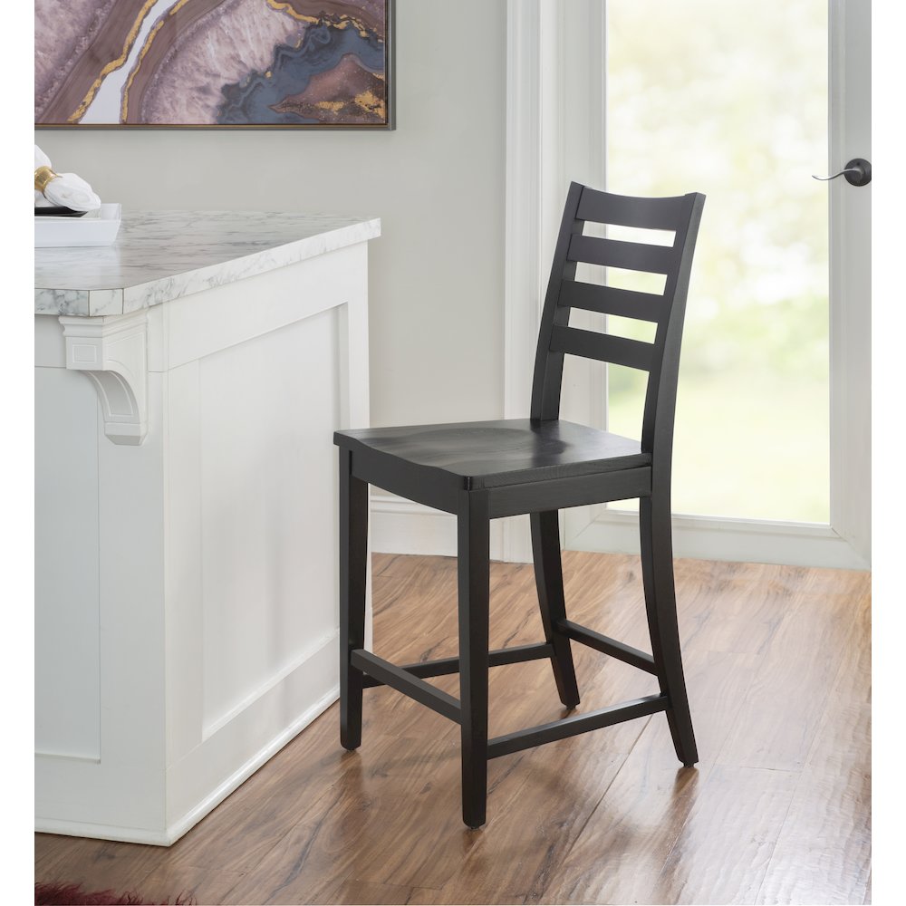 Flynn Counter Stool Black Set Of 2. Picture 3