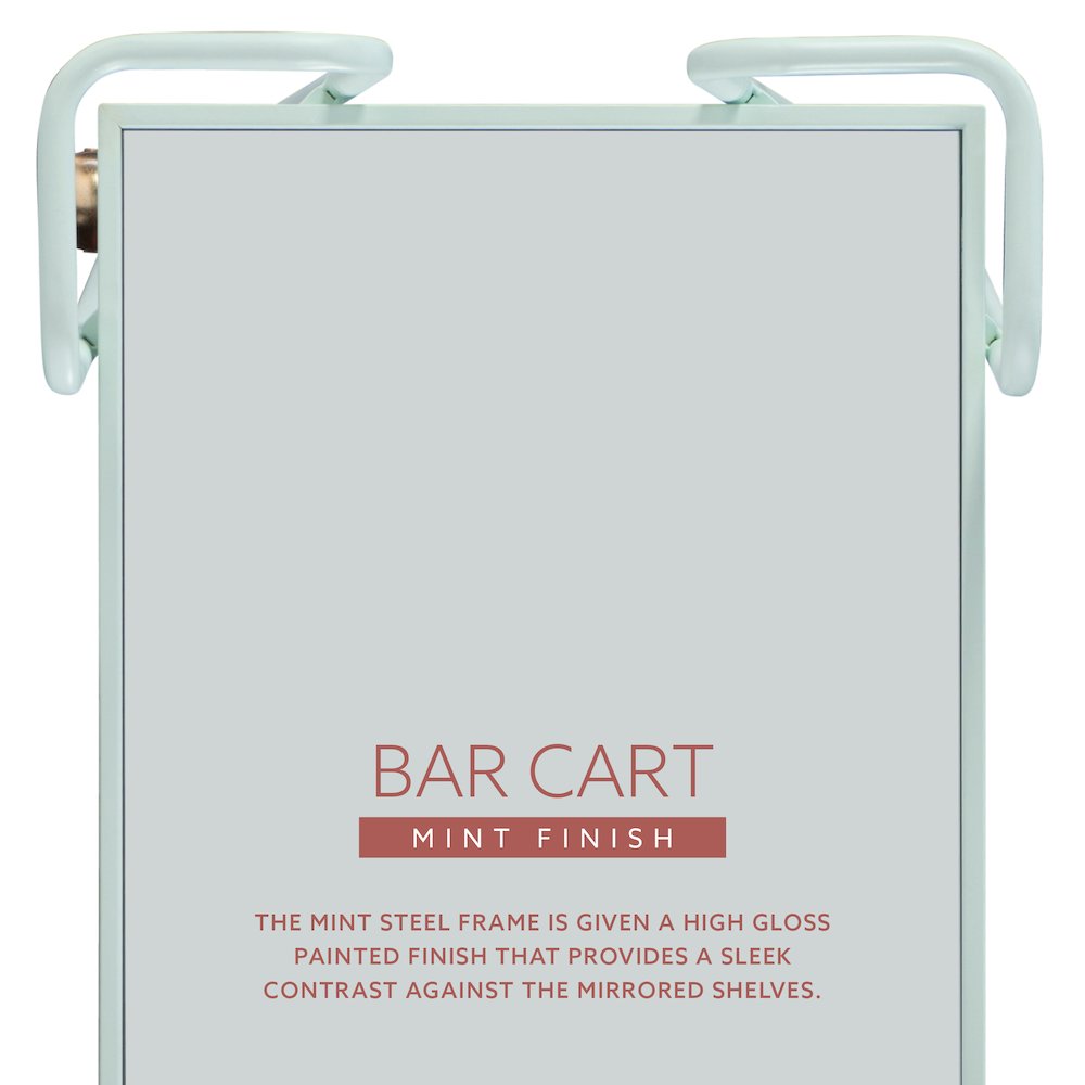 Mint Mid-Century Bar Cart. Picture 12