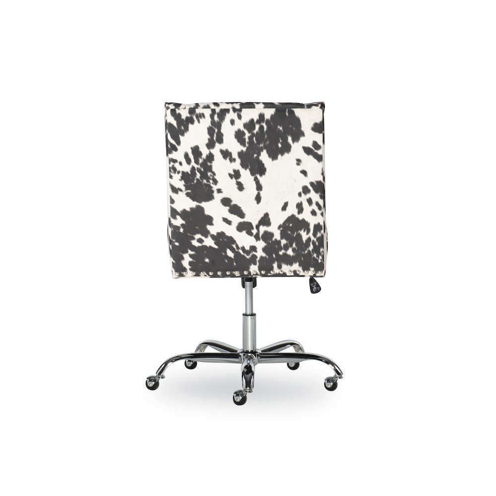 Draper Office Chair, Black And White Cow Print. Picture 10