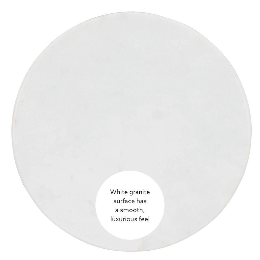 Rian Spiral Drink Table Silver White Marble. Picture 9