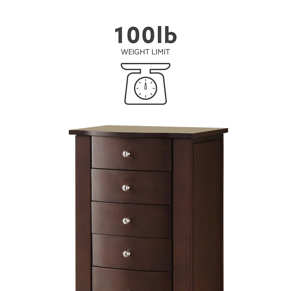 Merlot Jewelry Armoire. Picture 17