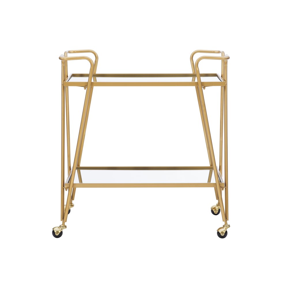 Gold Mid-Century Bar Cart. Picture 1