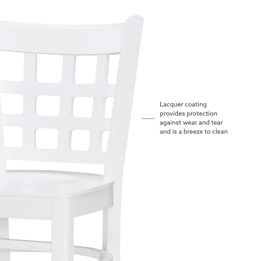 Lola Counter Stool White Set Of 2. Picture 11