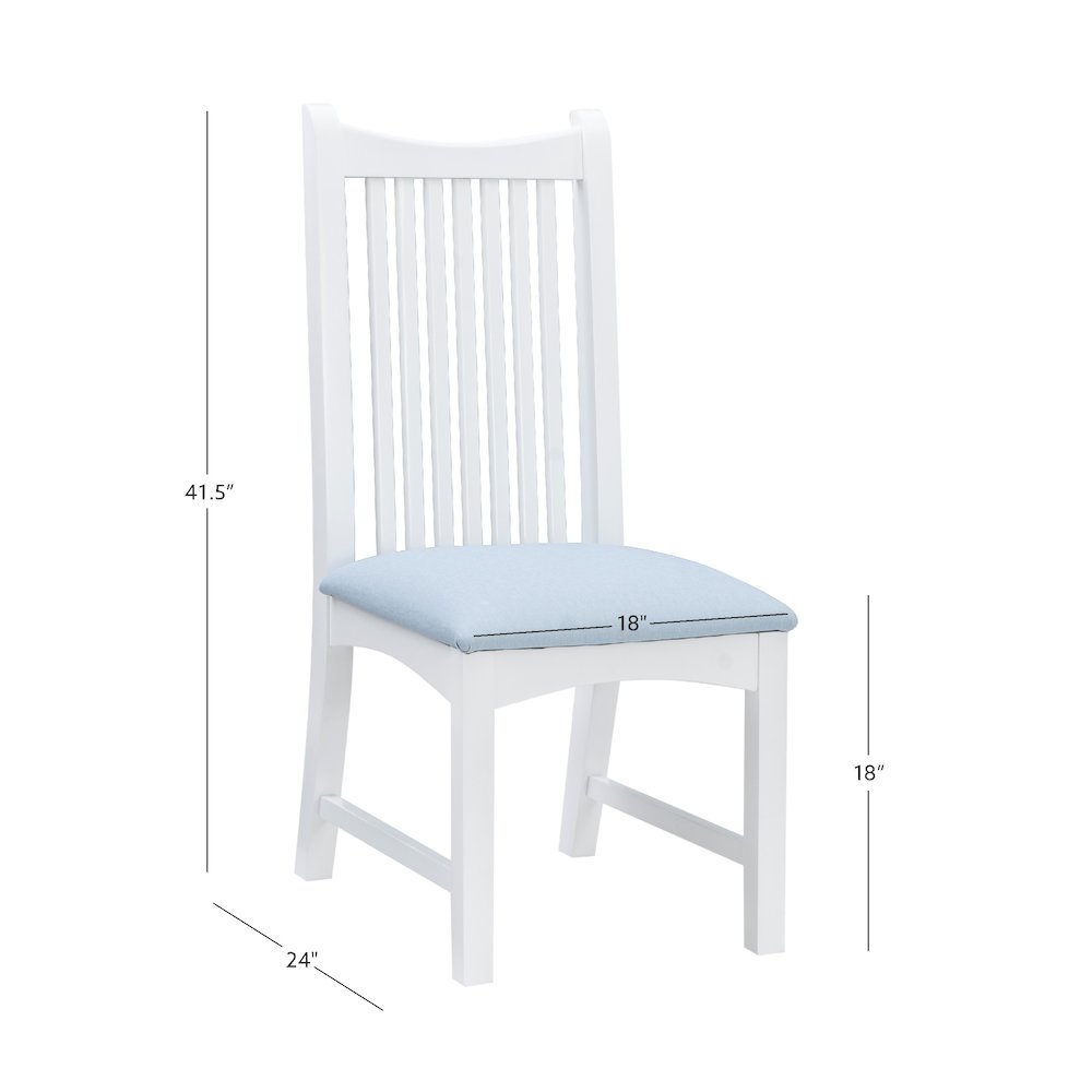 Bonnie Upholstered  Side Chair White Set Of 2. Picture 15