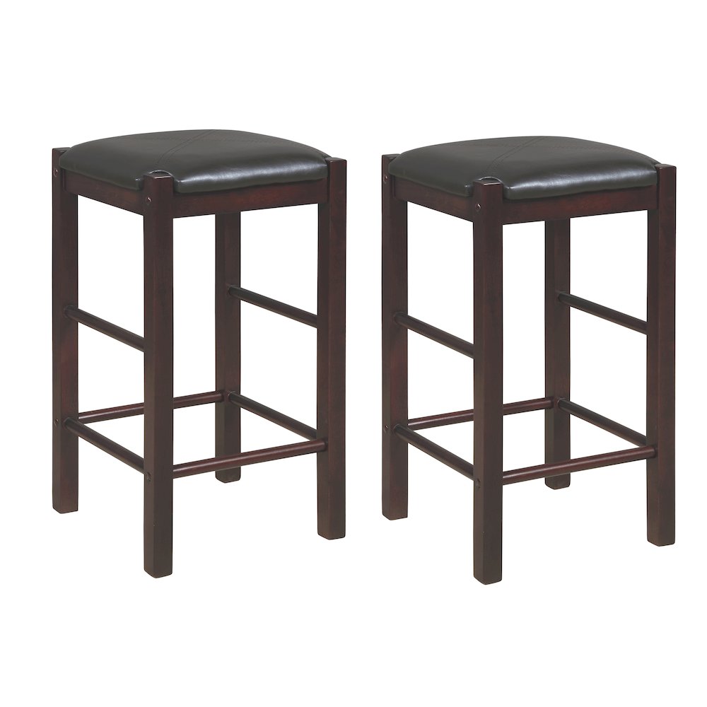 Lancer Backless Counter Stools, Espresso - Set Of Two. Picture 6