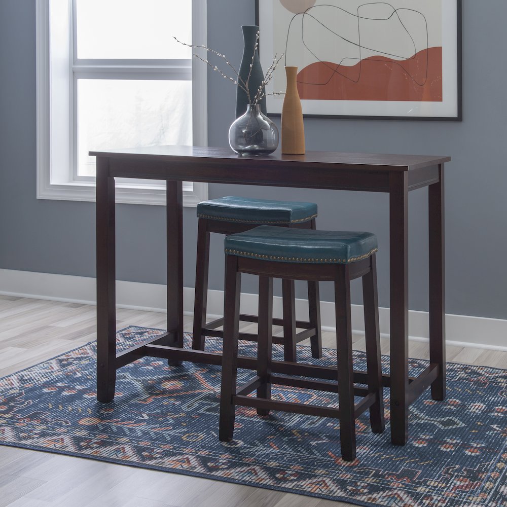 Claridge 3Pc Counter Set Brown Blue. Picture 3