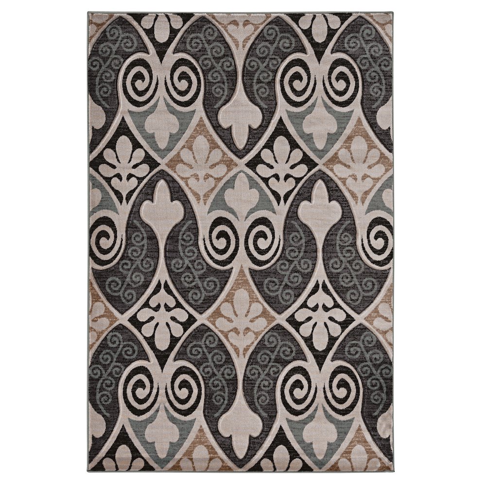 Milan Bilson Black & Turquoise 5x7.6, Rug. Picture 1
