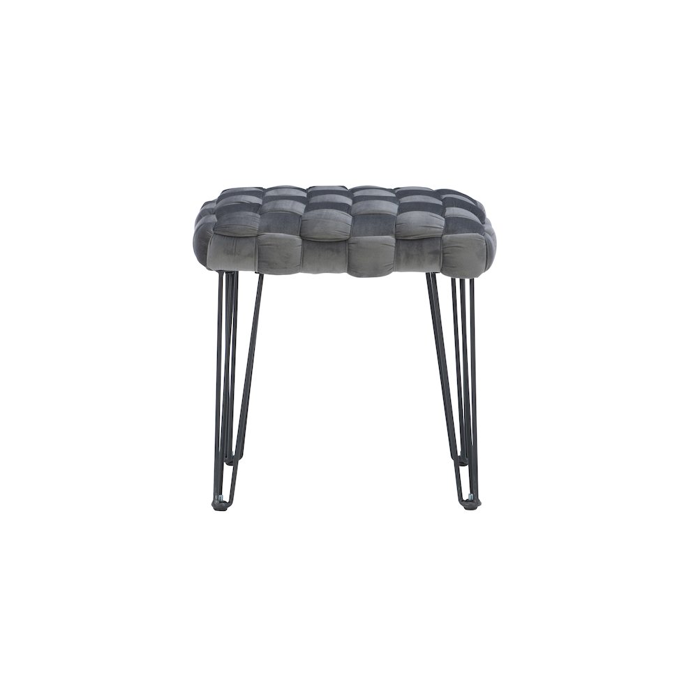Shadbury Square Stool Grey. Picture 1