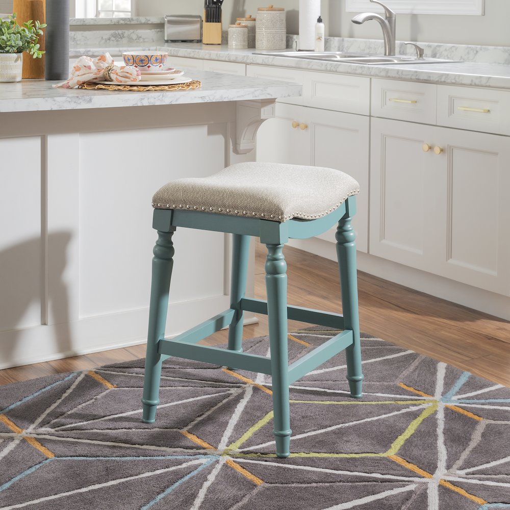 Hayes Counter Stool Blue. Picture 3