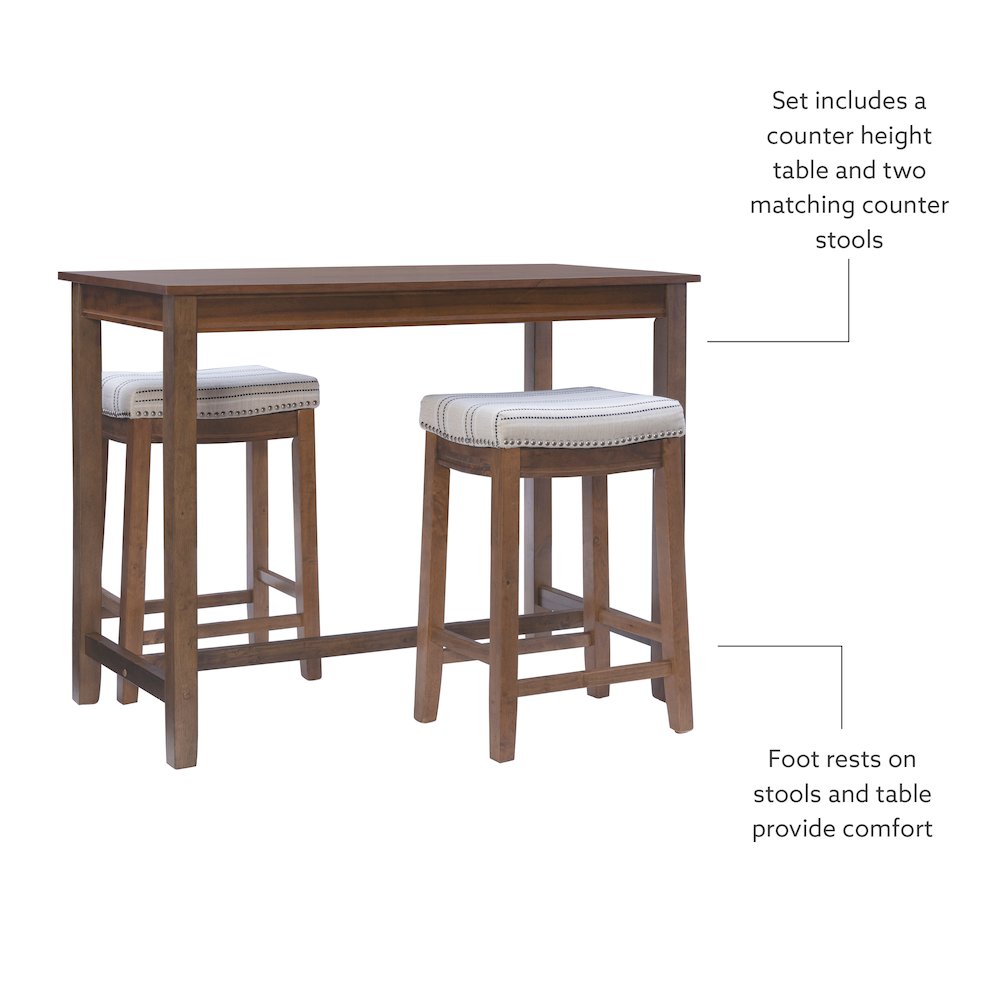 Clardige 3Pc Counter Set Rustic Stripe. Picture 6