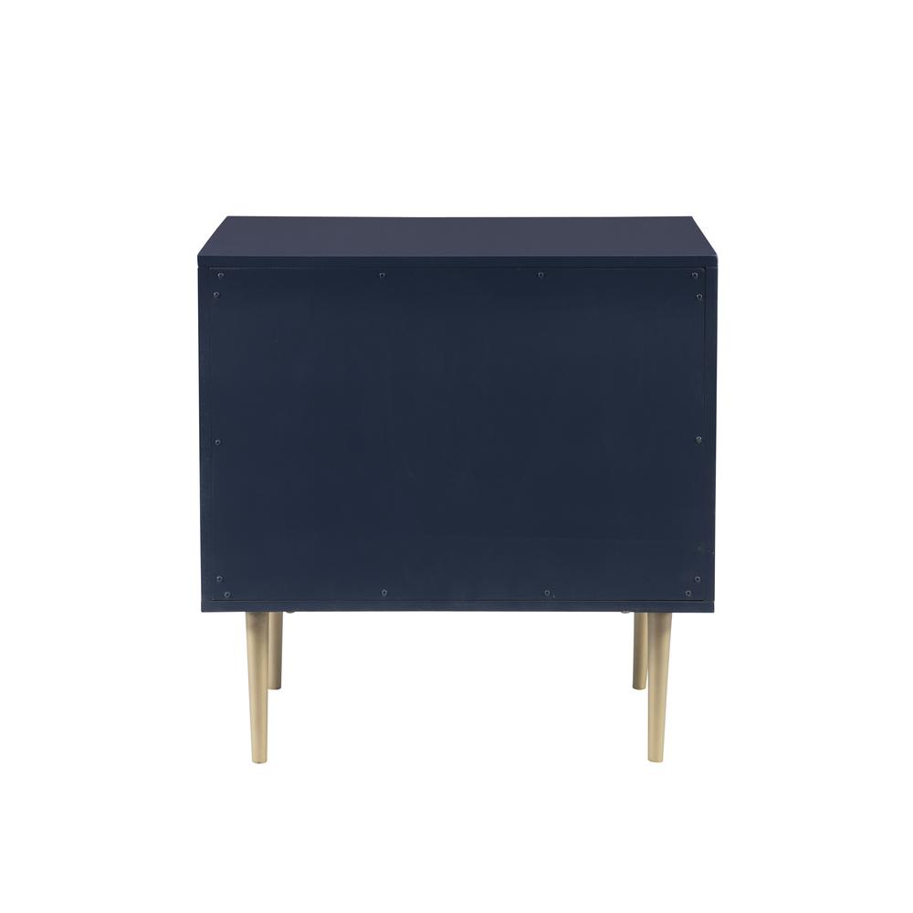 Gloria Two Drawer Night Stand Navy. Picture 5