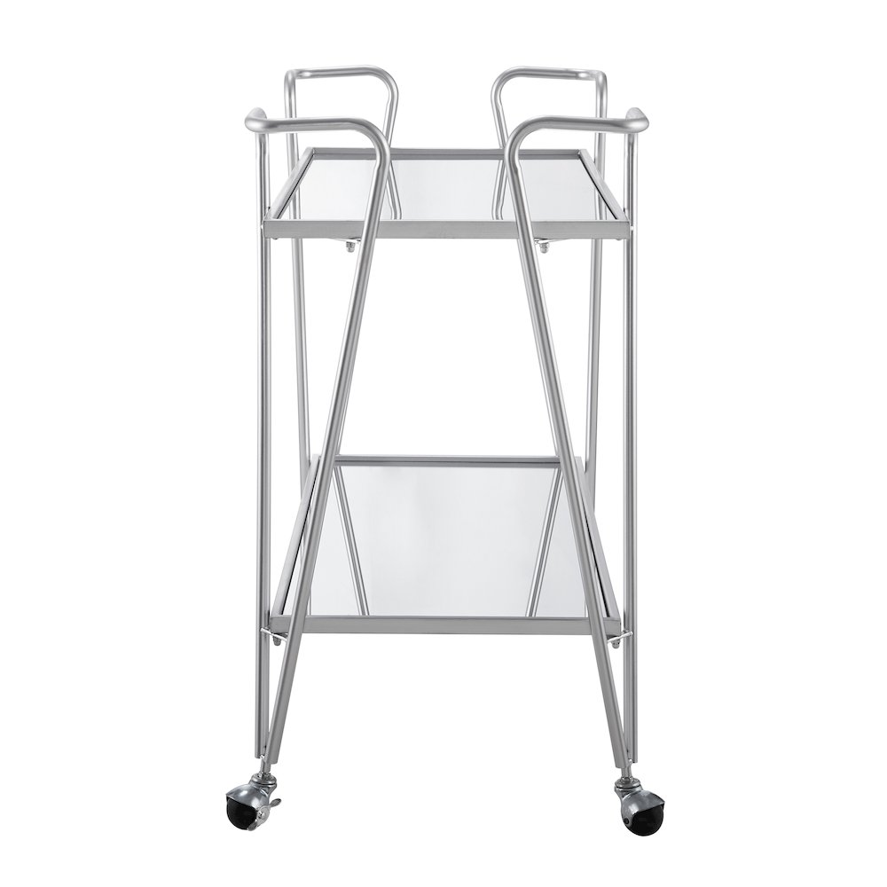 Mid-Century Bar Cart Silver. Picture 6