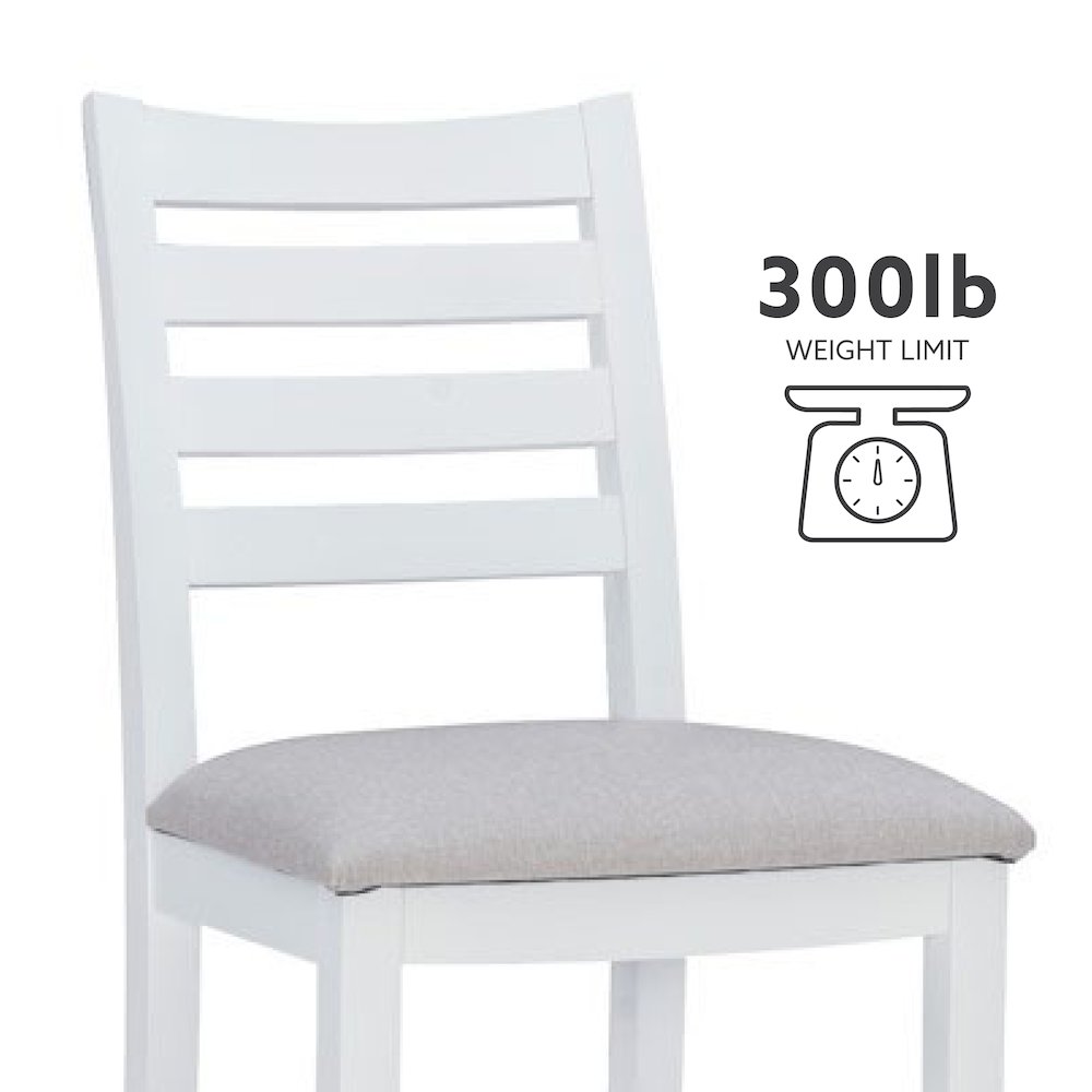 Flynn Counter Stool White Upholstered Set Of 2. Picture 15
