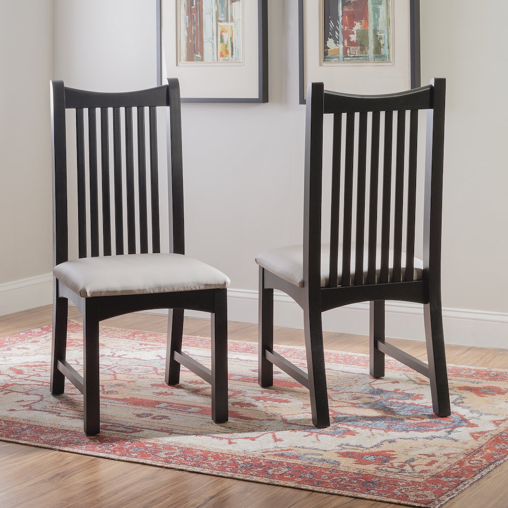 Bonnie Black Chair Uph Seat. Picture 4