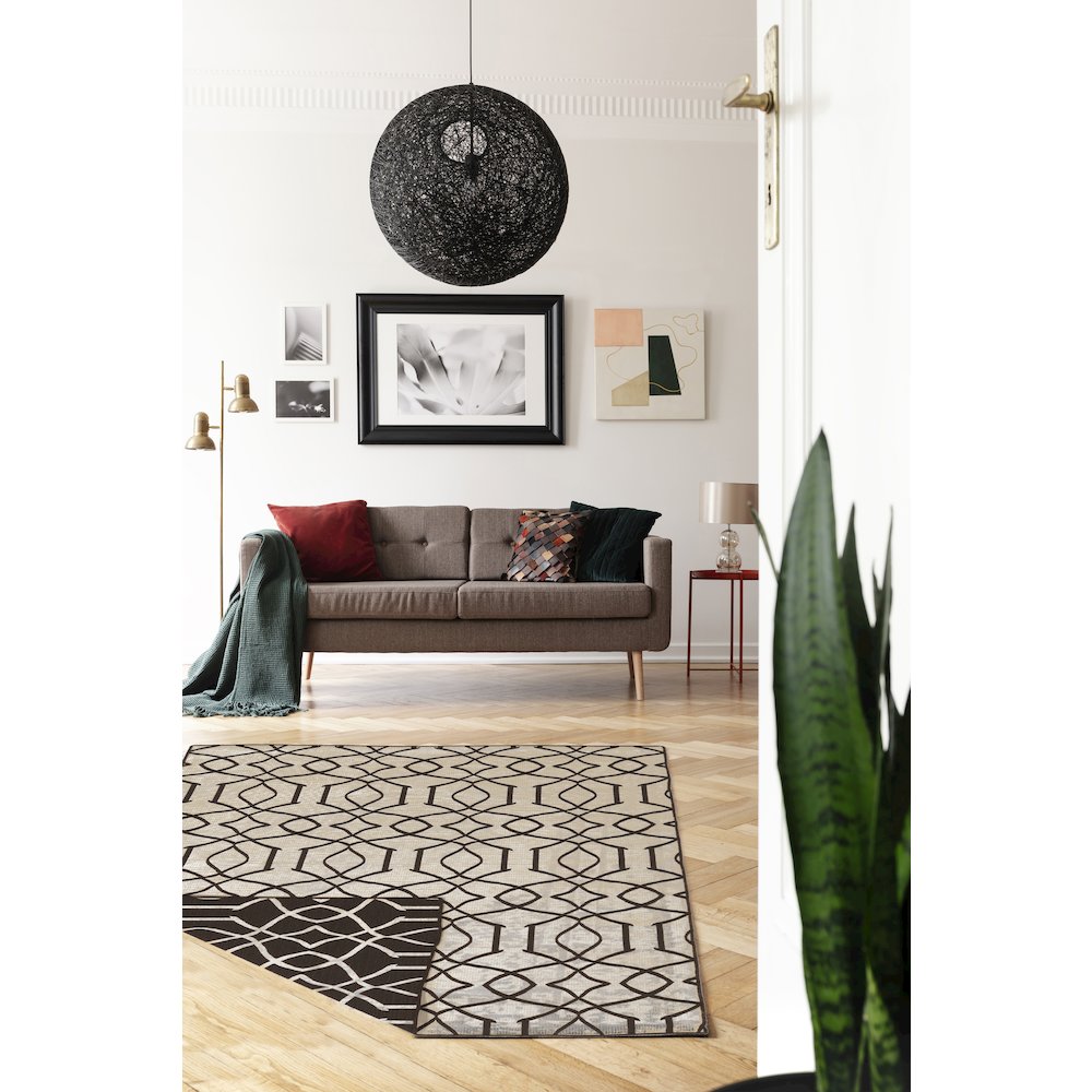 Salonika Reversible Irongate Brown 5x8, Rug. Picture 2