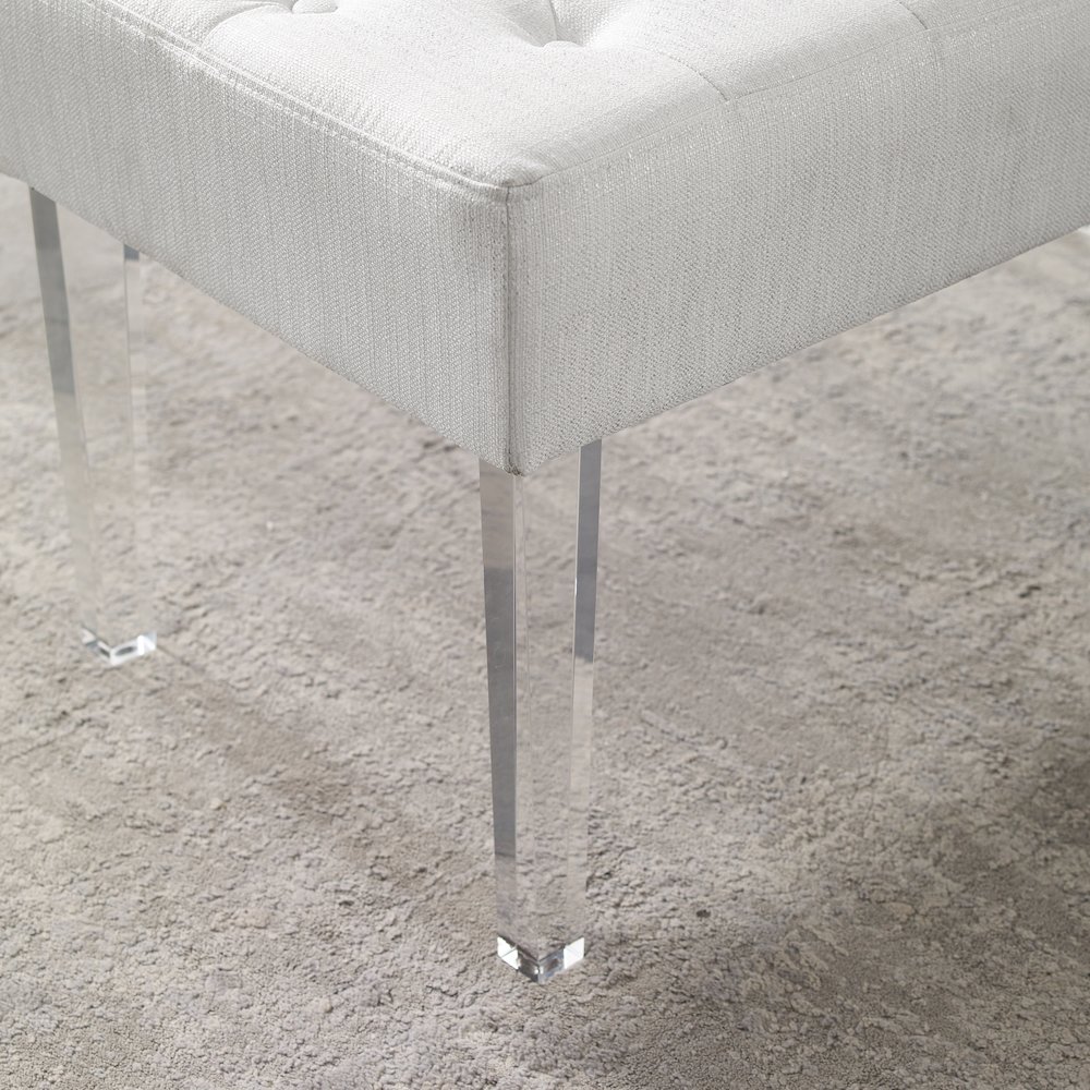 Ella Glitz Acrylic Leg Bench. Picture 3