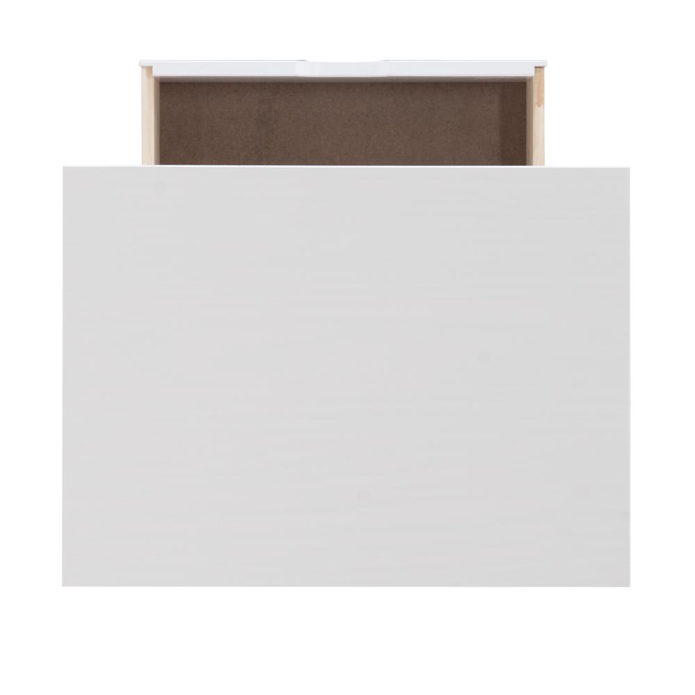 Cary Eight Drawer Rolling Storage Cart, White Wash. Picture 8