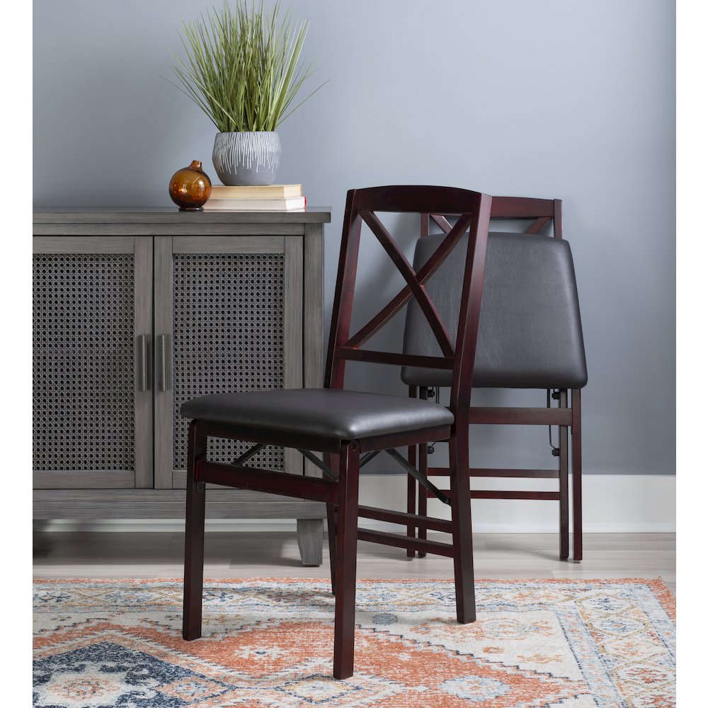 Triena 18 In X Back Folding Chair - Set Of Two. Picture 4