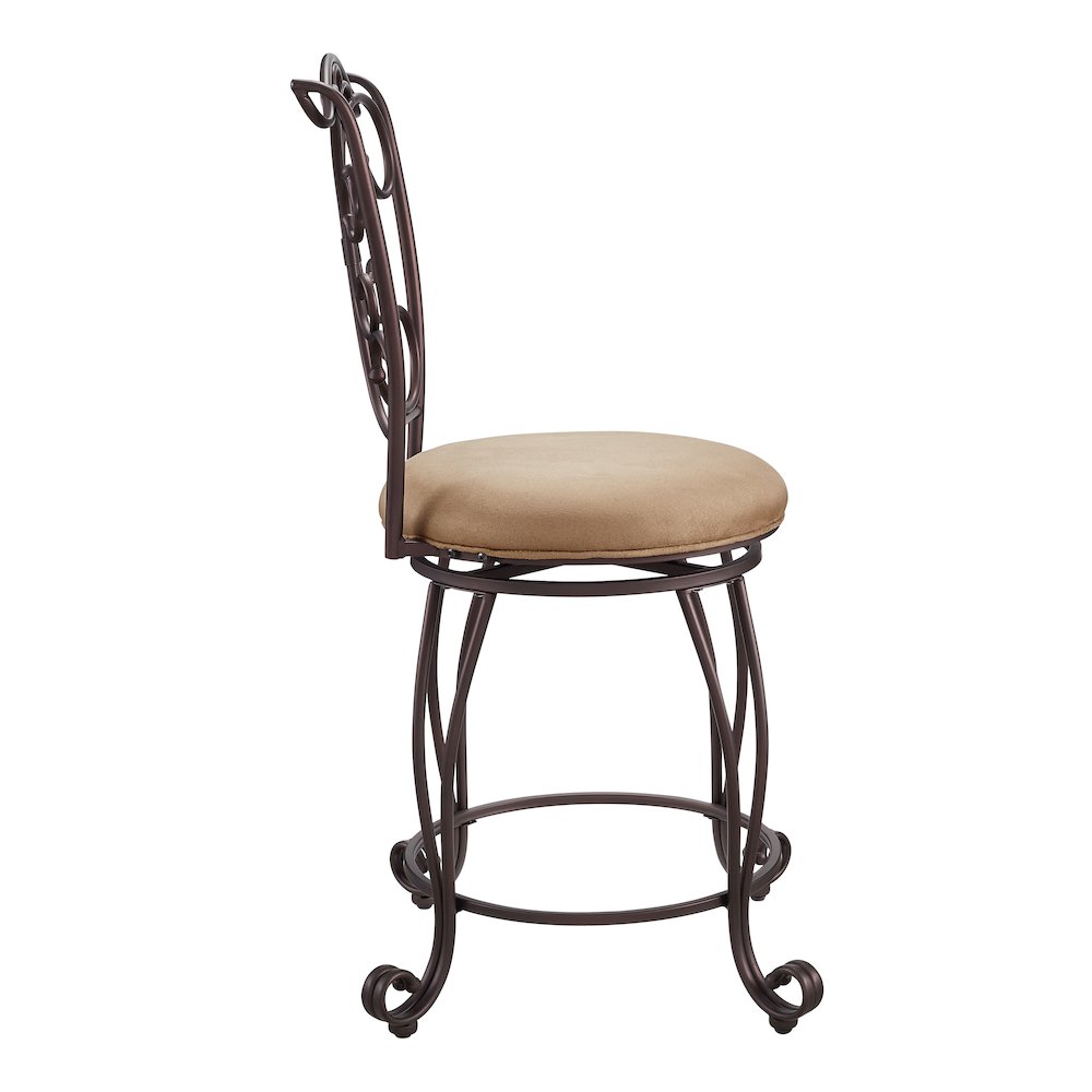 Gathered Back Counter Stool 24. Picture 4