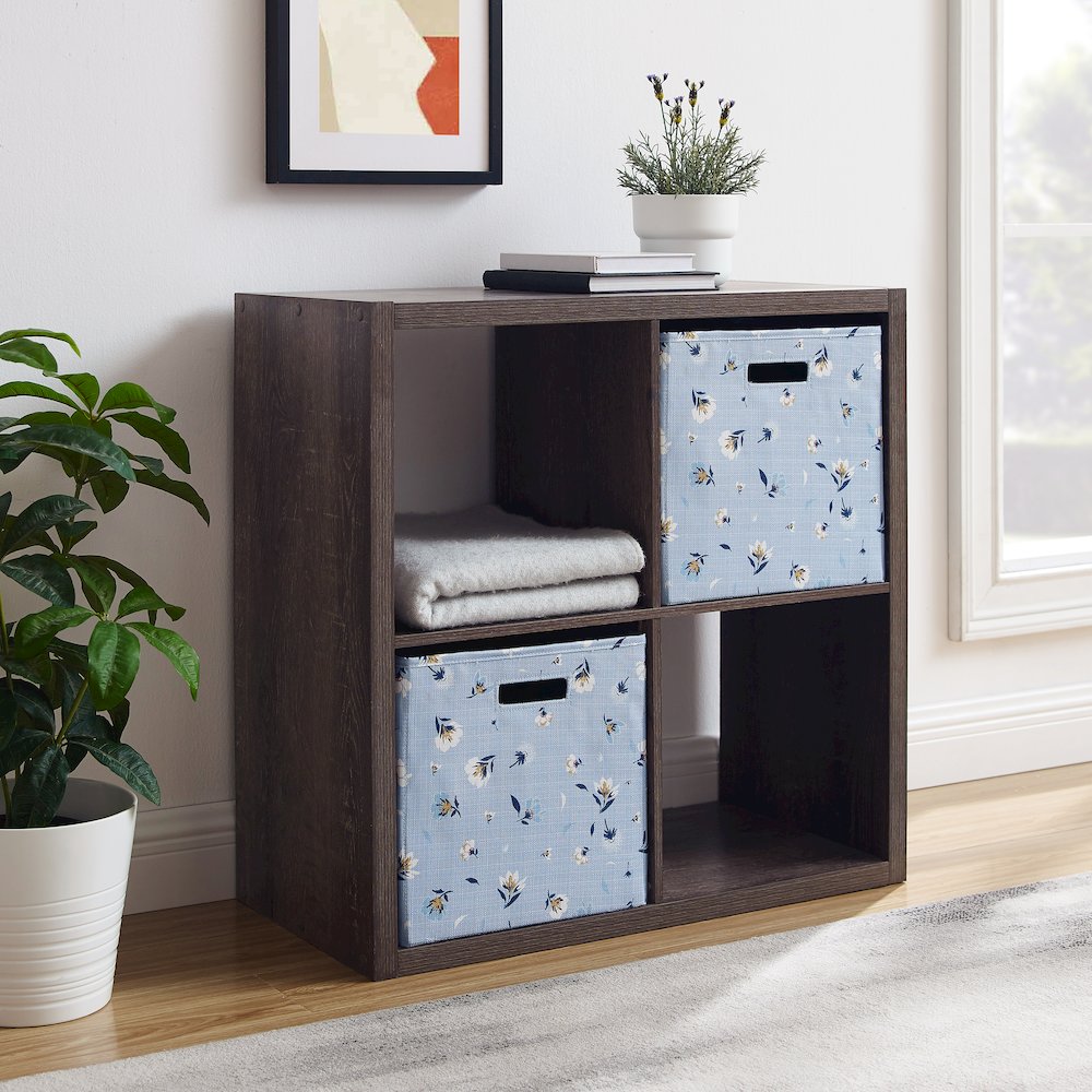Galli 4 Cubby Storage Cabinet Espresso. Picture 6