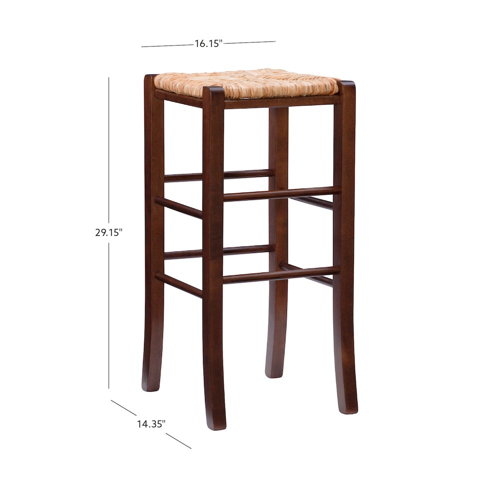 Gianna Backless Barstool Walnut Set Of 2. Picture 14