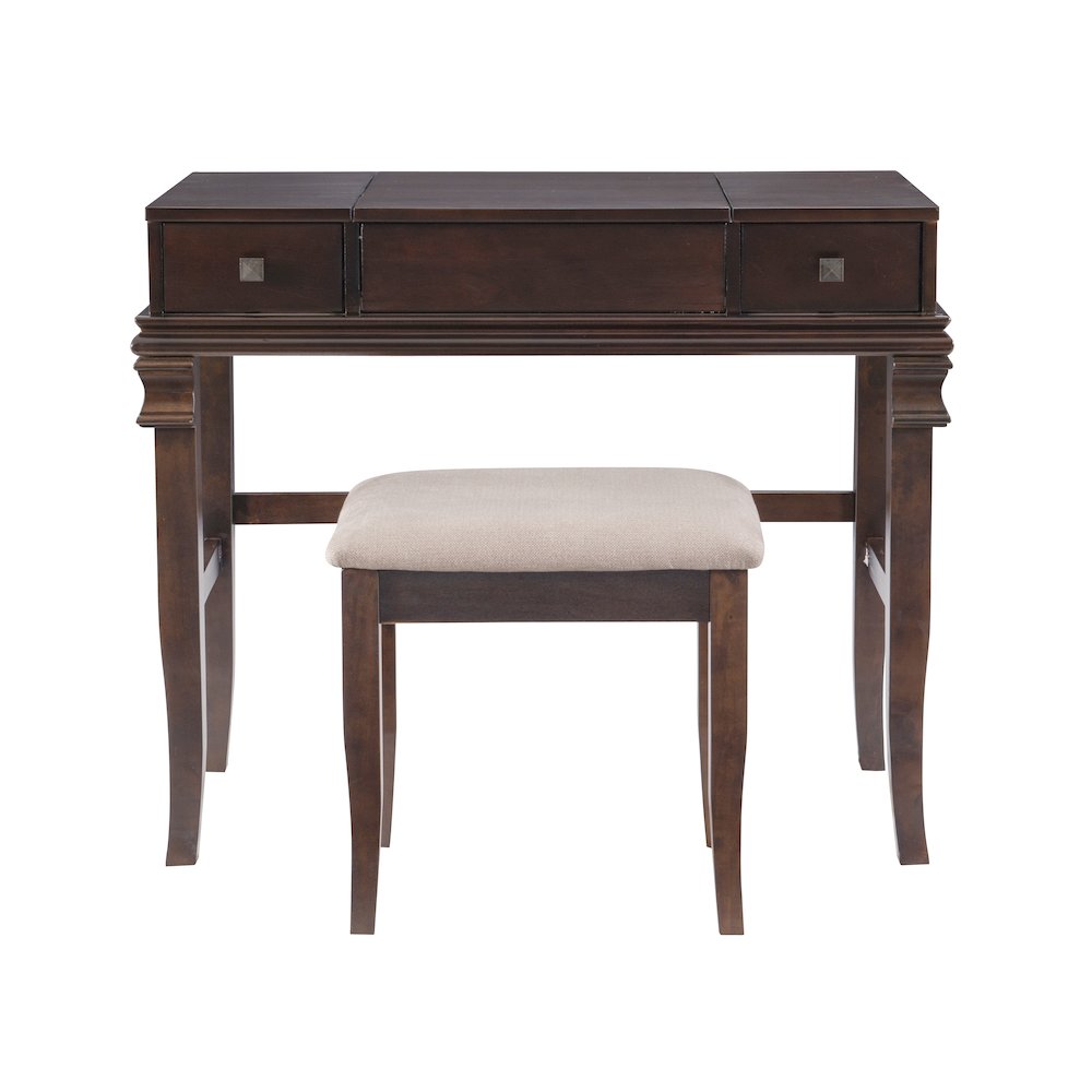 Angela Walnut Vanity Set. Picture 2