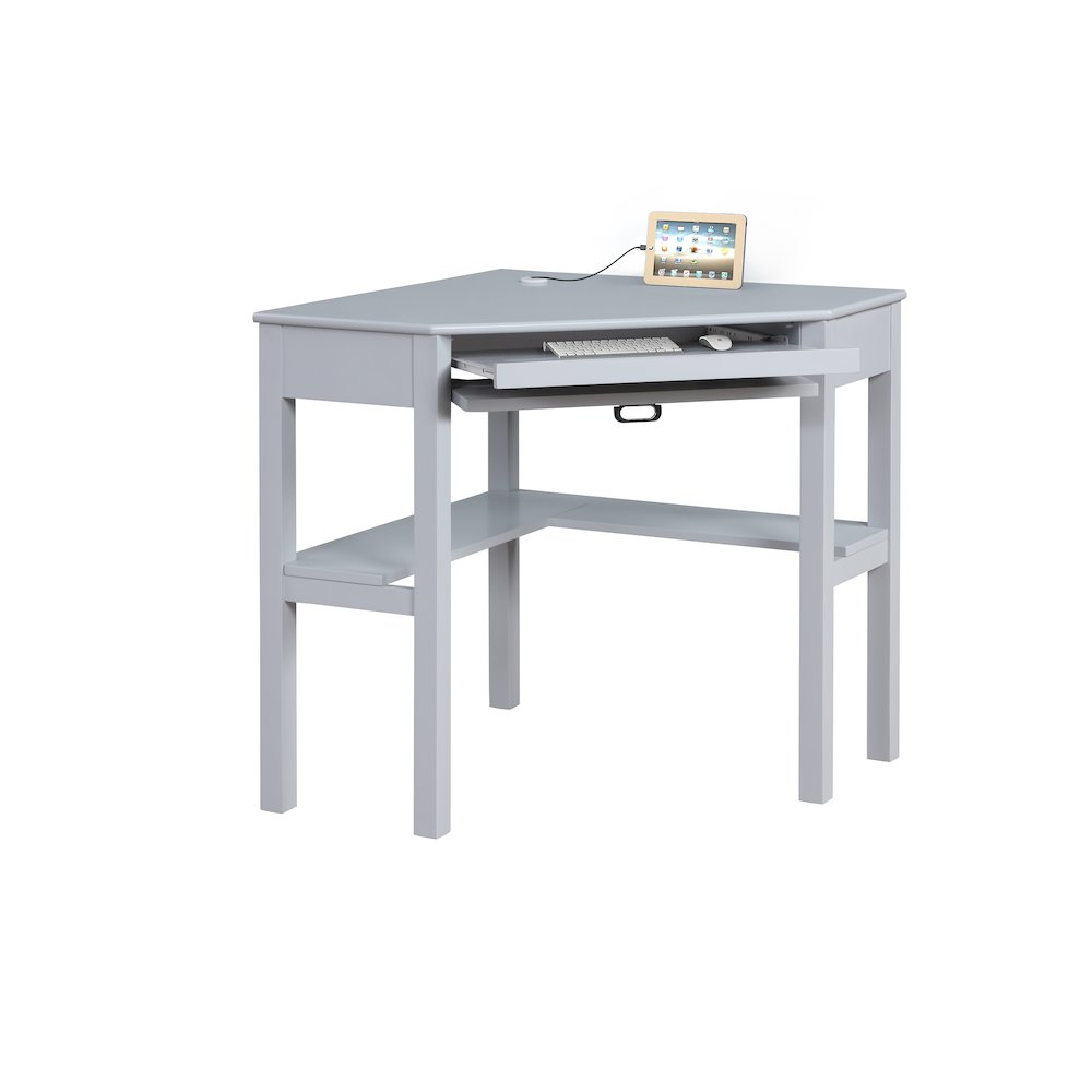 Peggy Corner Desk Gray. Picture 1