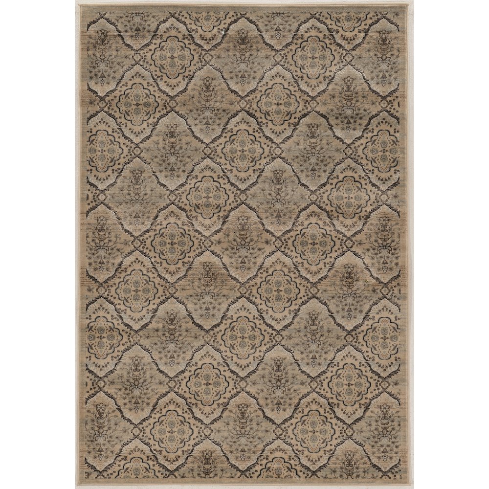Jewel Trellis Beige & Blue 8x10.3, Rug. Picture 1