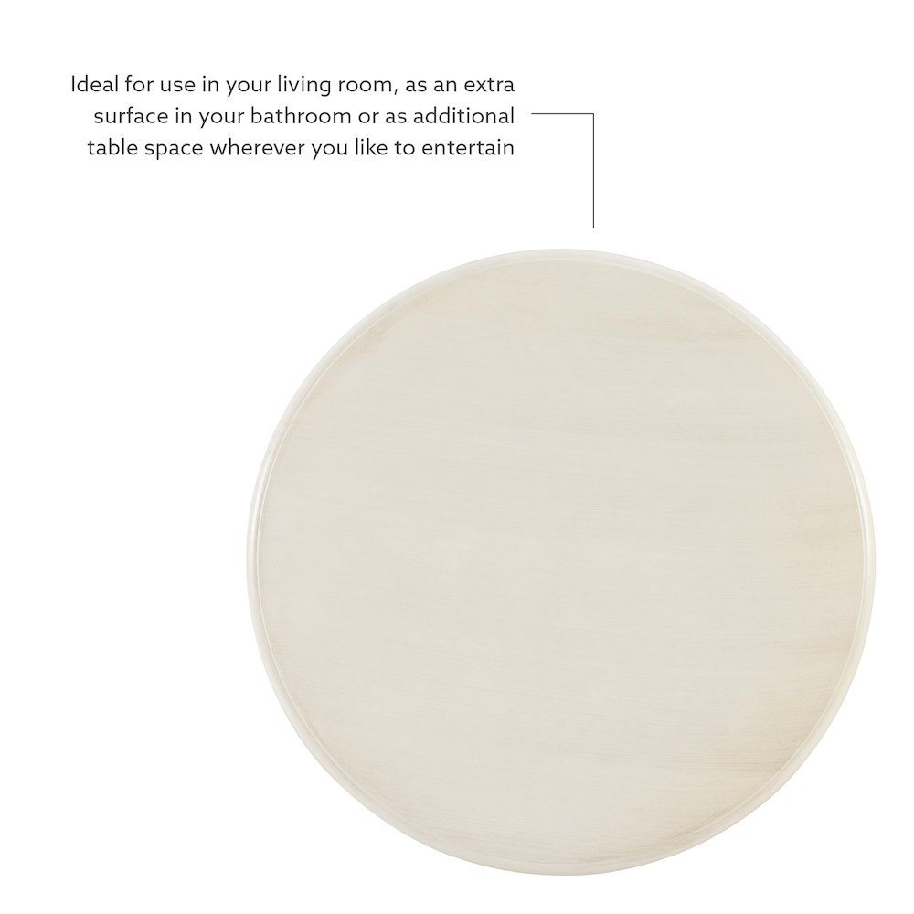 Adeline Round Accent Table Cream. Picture 9