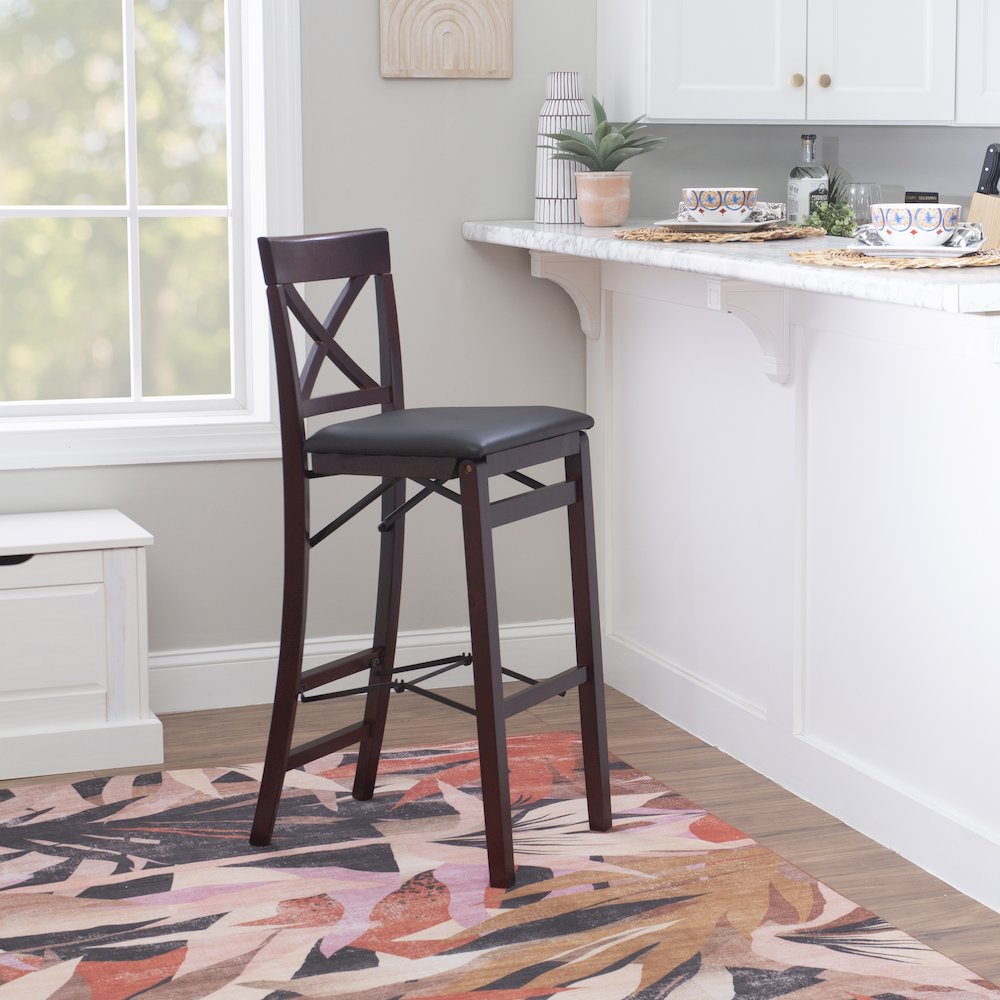Triena 30 In X Back Folding Bar Stool. Picture 5
