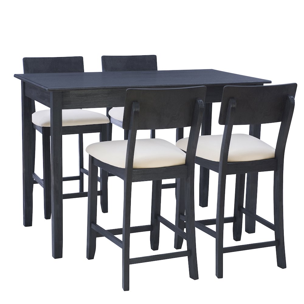 Jorissen 5Pc Tavern Set Dark Charcoal. Picture 8
