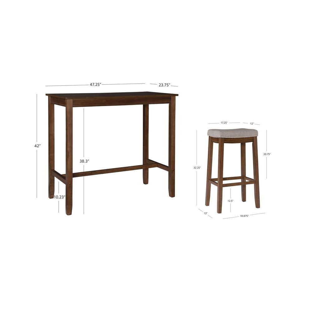 Claridge 3Pc Bar Set Rustic. Picture 12