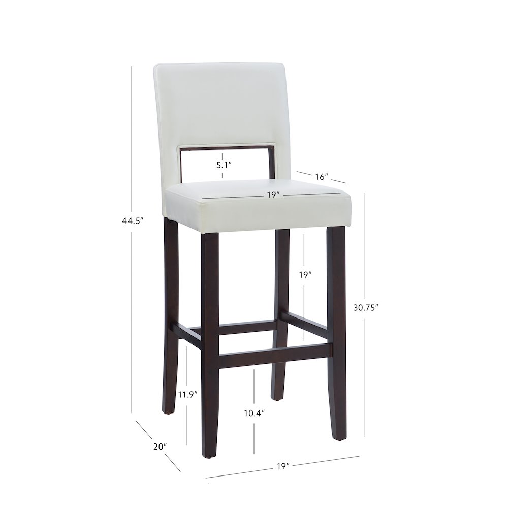 Vega Bar Stool White 30. Picture 14