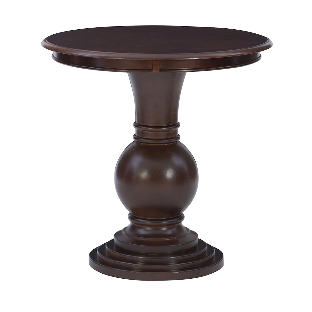 Espresso Round Accent Table. Picture 2