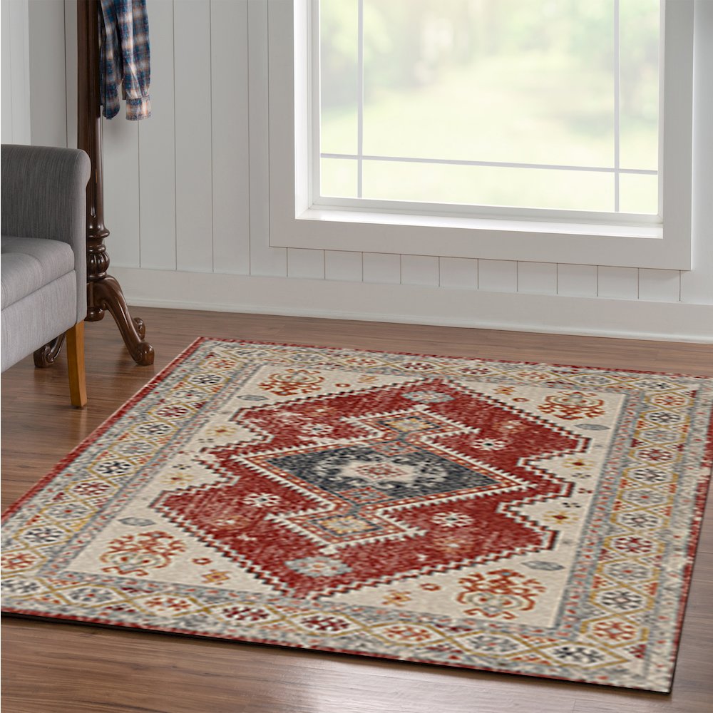 Great Zero Koble Ivory & Rust 5x7.6, Rug. Picture 1