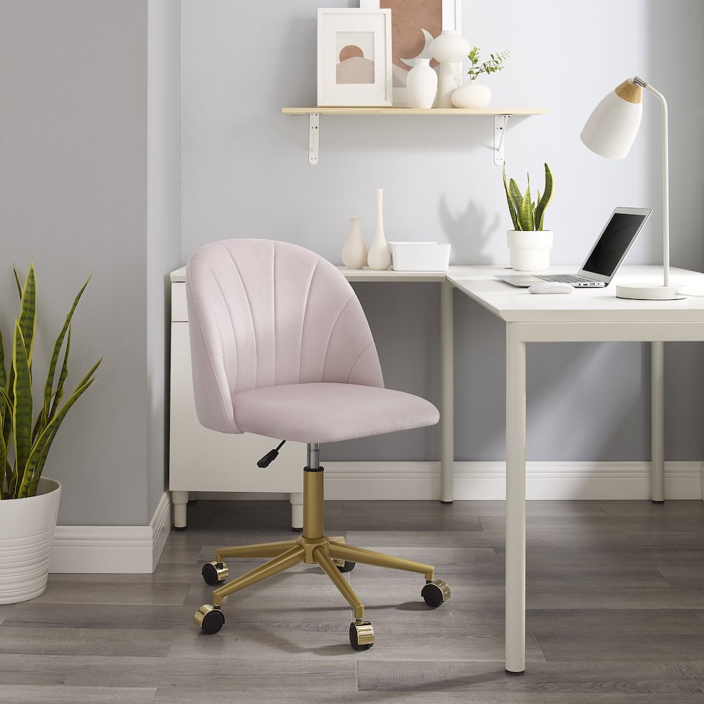 Adalynn Desk Chair Blush Pink. Picture 3