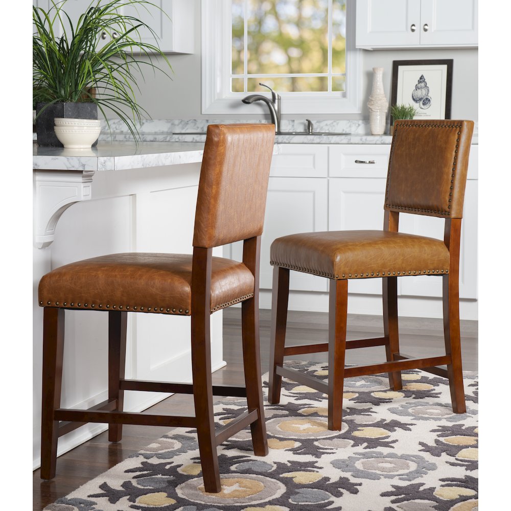 Brook Counter Stool 24 Caramel. Picture 2