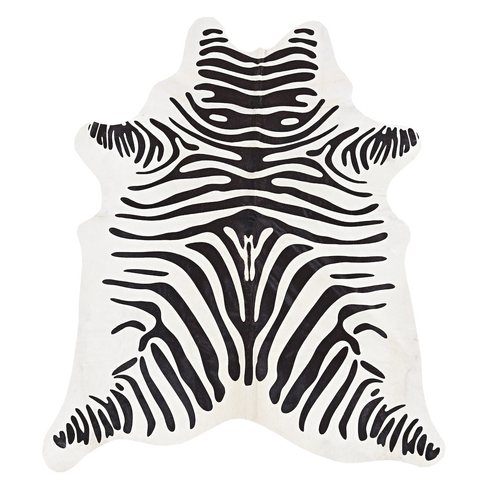 Cowhide Black Stencil Full Skin, Rug. Picture 1