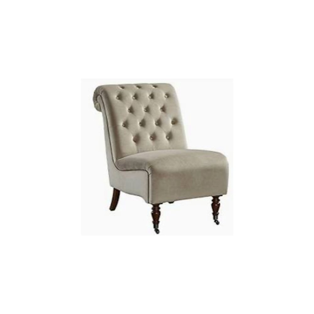 Cora Mink Tufted Slipper Chair. Picture 2