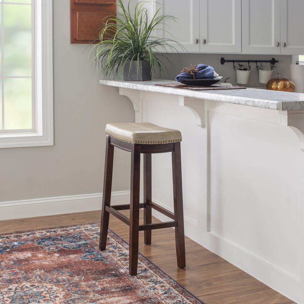 Claridge Beige Barstool. Picture 4