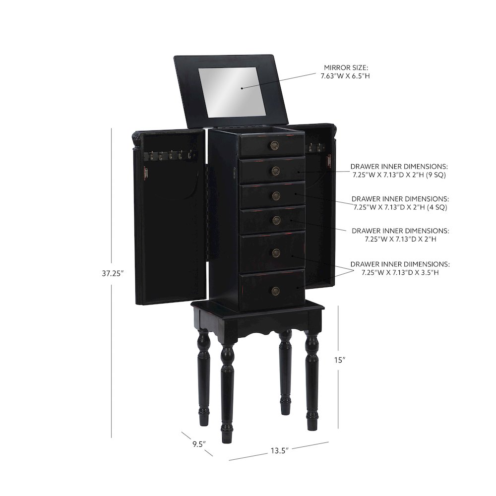 Ebony Jewelry Armoire. Picture 18