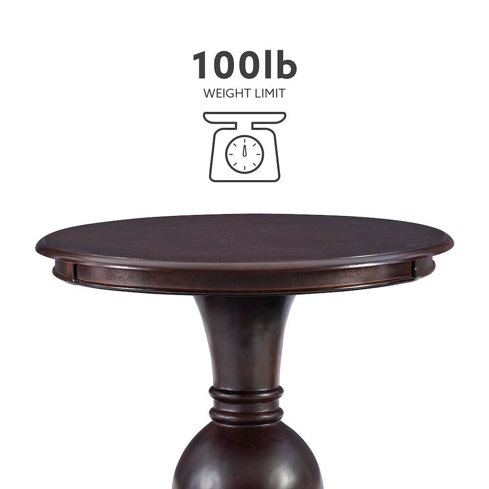 Espresso Round Accent Table. Picture 12