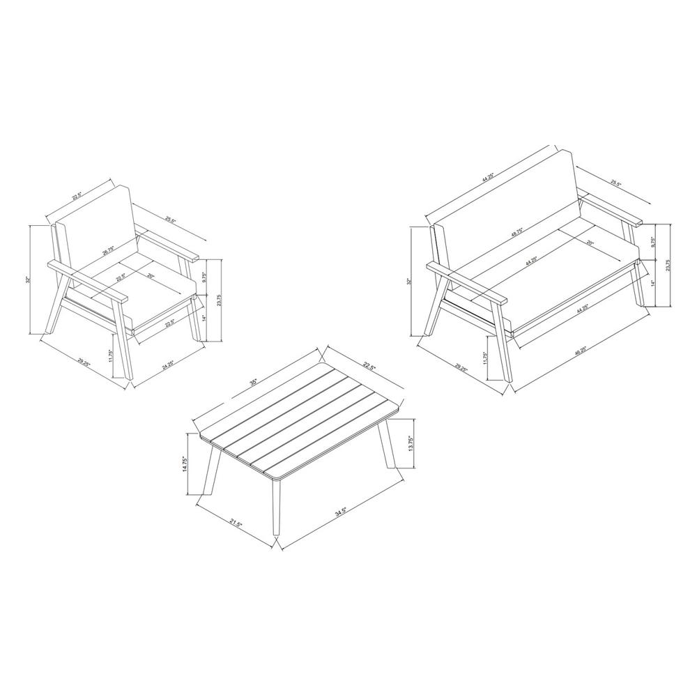 Cole Outdoor Chat Set, Orange and Brown. Picture 22