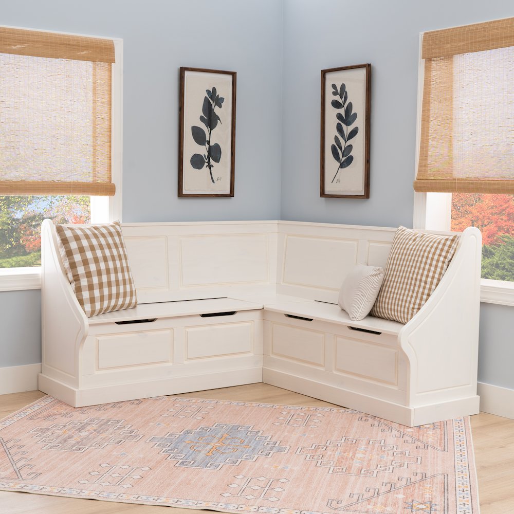 Tobin Corner Breakfast Nook, White. Picture 3